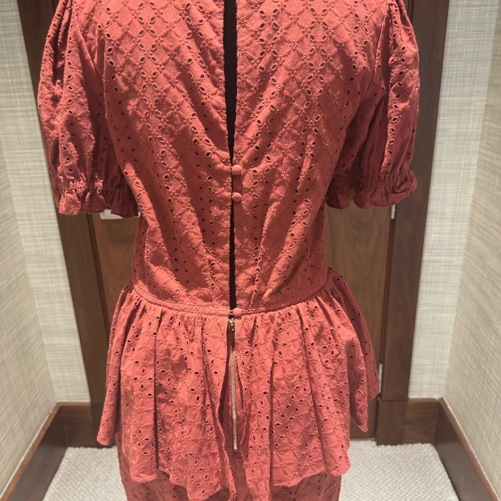Johanna Ortiz Pink Puff Sleeve Midi Dress - Picture 6 of 9